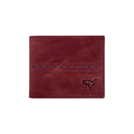 Zoozie Bags Cartera de Piel para Hombre Rojo Clarete